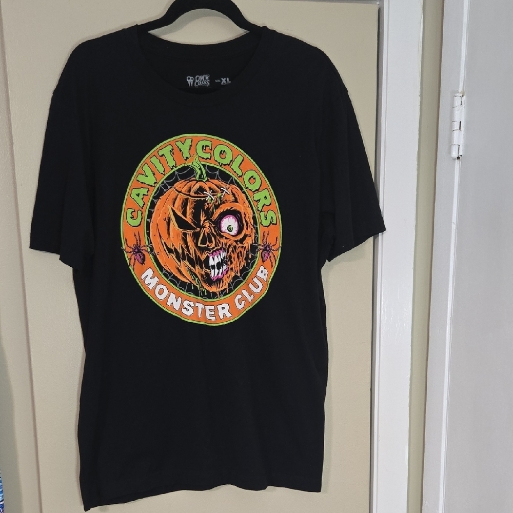 Cavity Colors Monster Club Black T-Shirt Size XL